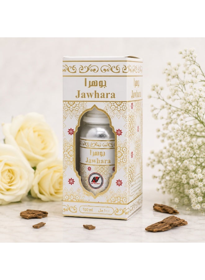 ARD PERFUMES Jawhara Concentrated Perfume Oil by Ard Perfumes – 100ml, Alcohol-Free, Amber Musk Fragrance with Fresh Floral & Green Notes | Long Lasting Attar for Women - Image 3