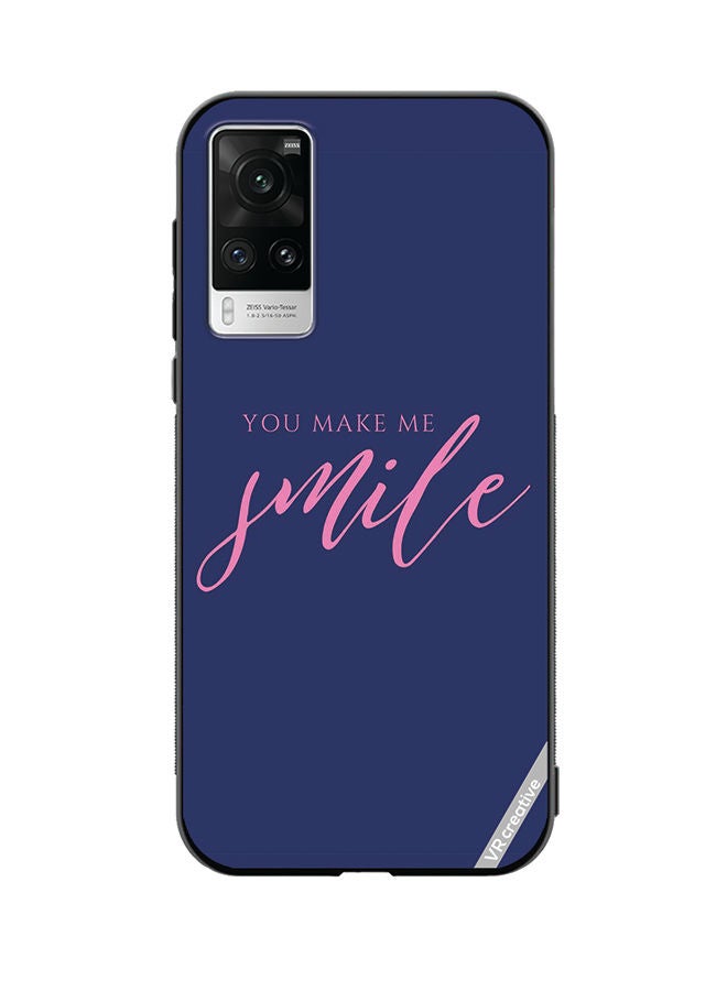 VR CREATIVE Protective Case Cover For Vivo X60 Pro You Make Me Smile Design Multicolour - Image 1