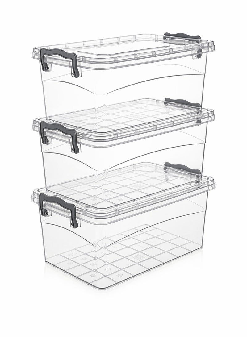 favilla Multi-purpose plastic container set - 3 pieces, , high quality - 1.2-liter capacity - Image 2