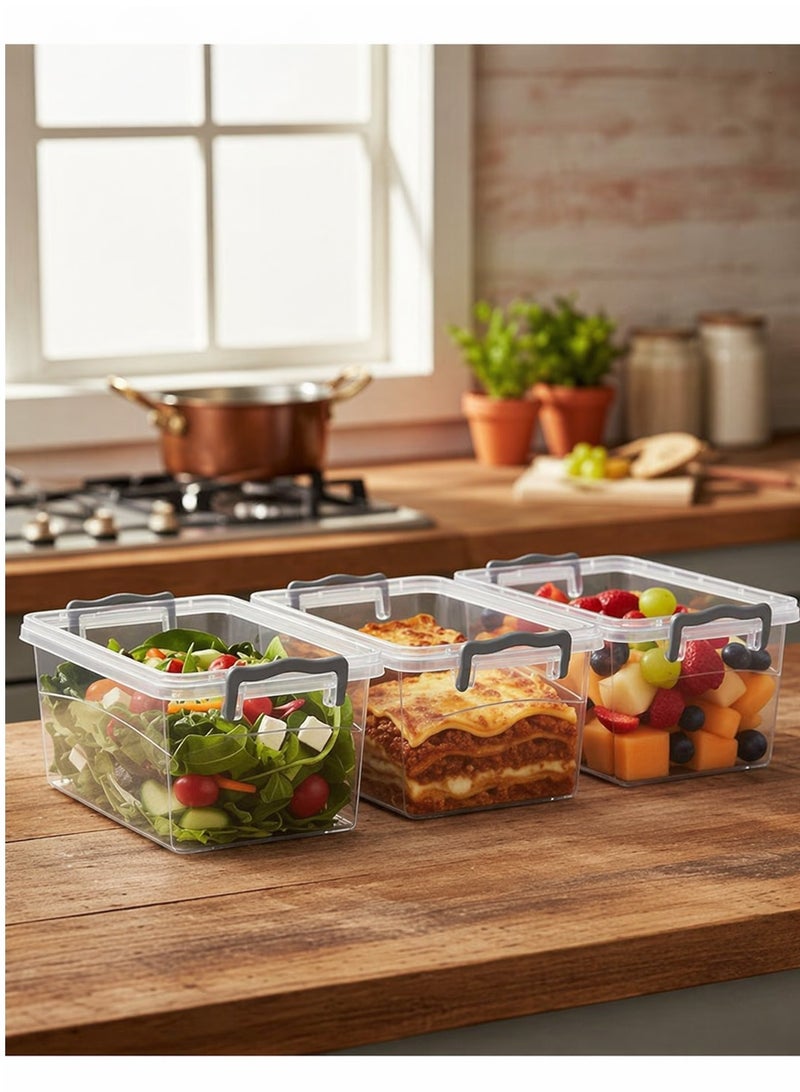 favilla Multi-purpose plastic container set - 3 pieces, , high quality - 1.2-liter capacity - Image 3