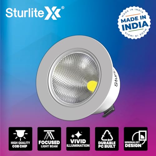 Sturlite Laura 3W LED Spotlight| Pink Light Color| 36mm-Cutout & Compact Design Ceiling Ligh| CRI Tech With High Voltage Protection Downlight - Pack of 1 - Image 3
