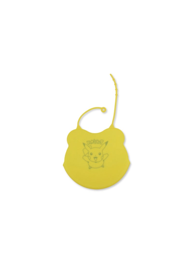 La Frutta Silicone Baby Bib – Yellow with Pokemon Print - Image 2