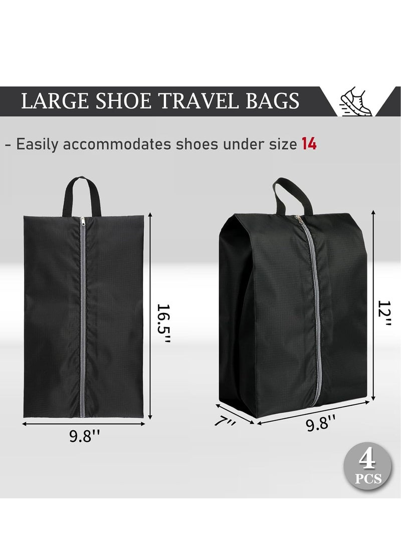 Oasisgalore 4-Pack Shoe Storage Bags, Waterproof Nylon with Sturdy Zipper for Travel for Men and Women - Image 2