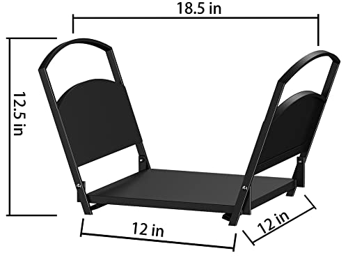 Fire Beauty Firewood Log Rack, Iron Wood Lumber Storage Holder for Fireplace, Heavy Duty Log Storage Bin for Firepit Stove Accessories - Image 5