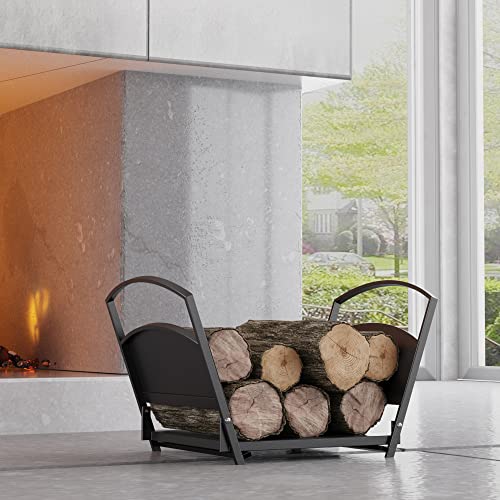 Fire Beauty Firewood Log Rack, Iron Wood Lumber Storage Holder for Fireplace, Heavy Duty Log Storage Bin for Firepit Stove Accessories - Image 3