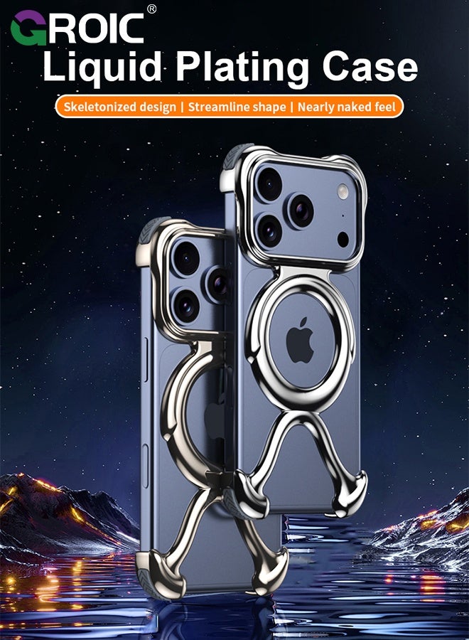 GROIC Frameless iPhone 17 Pro Phone Case,Compatible with iPhone 17 Pro Phone Cover,Slim Shockproof Thin Bumper Cases for iPhone 17 Pro Cover,Magnetic iPhone 17 Pro Phone Shell 6.3 inch - Image 2