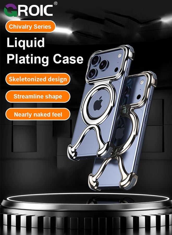 GROIC Frameless iPhone 17 Pro Phone Case,Compatible with iPhone 17 Pro Phone Cover,Slim Shockproof Thin Bumper Cases for iPhone 17 Pro Cover,Magnetic iPhone 17 Pro Phone Shell 6.3 inch - Image 3