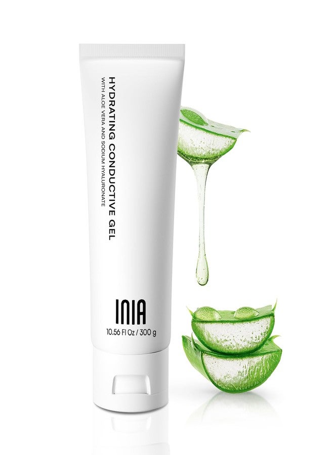 INIA Micro-current Conductive Gel for Facial and Body Skin Care Machines - Hydrating Gel Primer with Hyaluronic Acid, Anti-Aging & Skin Tightening for Women and Men, 10.56 Fl Oz - Image 1