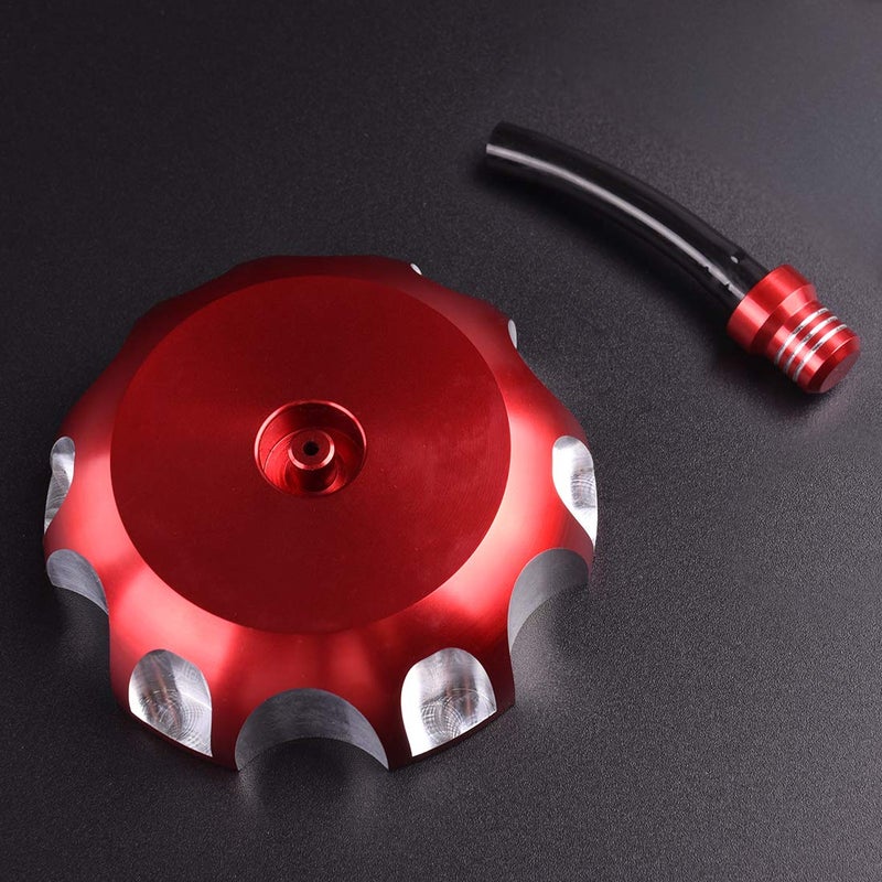 DOGNNAK Billet Gas Fuel Tank Cap Cover w/Vent Hose for TRX450R 2006-2012,TRX400EX Sportrax 400 1999-2014,TRX700XX 2008-2009,XR250R 1986-2005,CRF250X 2004-2018,XR400 1986-2010,CRF450R 2002-2016 - Image 2