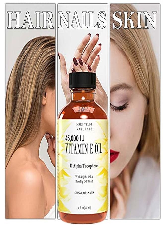 Mary Tylor Naturals - 45,000 Iu DAlpha Tocopherol For Face, Skin Body, Hair & Nails Visibly Reduce Appearance Of Wrinkles, Dark Spots, Surgery Scars, Diy By Mary Tylor Naturals - Image 1