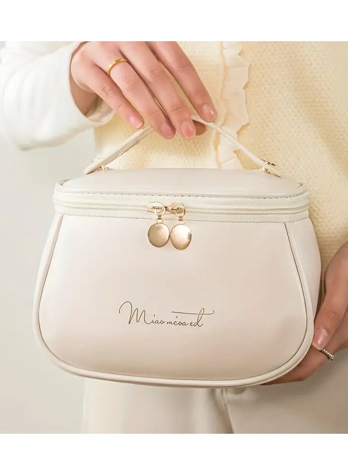 ORiTi Travel Cosmetic Bag For Women, Large Capacity Makeup Organizer Bag With Portable Handle Zipper Makeup Brush Holder, Makeup Bags For Women Toiletry Bag For Girls Traveling - Image 4