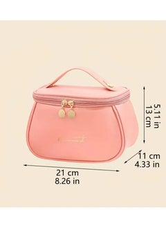 ORiTi Travel Cosmetic Bag For Women, Large Capacity Makeup Organizer Bag With Portable Handle Zipper Makeup Brush Holder, Makeup Bags For Women Toiletry Bag For Girls Traveling  - Image 3