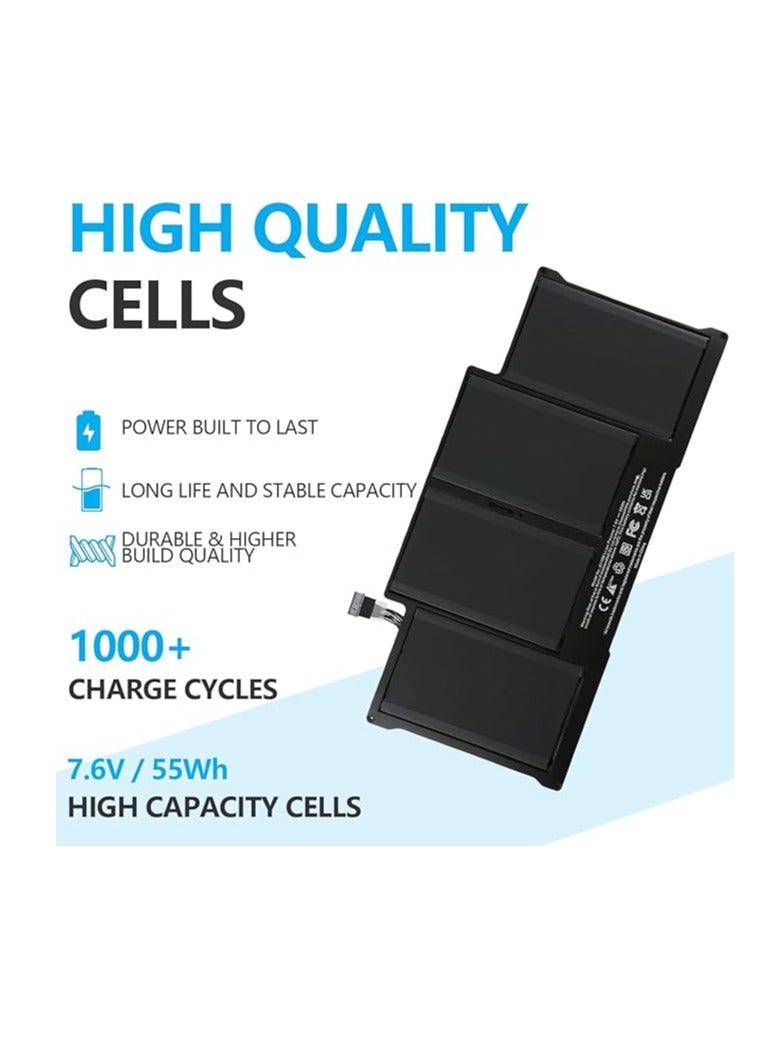Terabyte Compatible 7.6 V/55 Wh A1496 Laptop Battery for MacBook Air 13 Inch A1369 (Late 2010 Mid 2011) A1466 (Mid 2012 2013 Early 2014 2015 2017) A1405 A1377 MC965LL/A MC965LL/A MC966 6 MD231 MD760 MD761 - Image 2