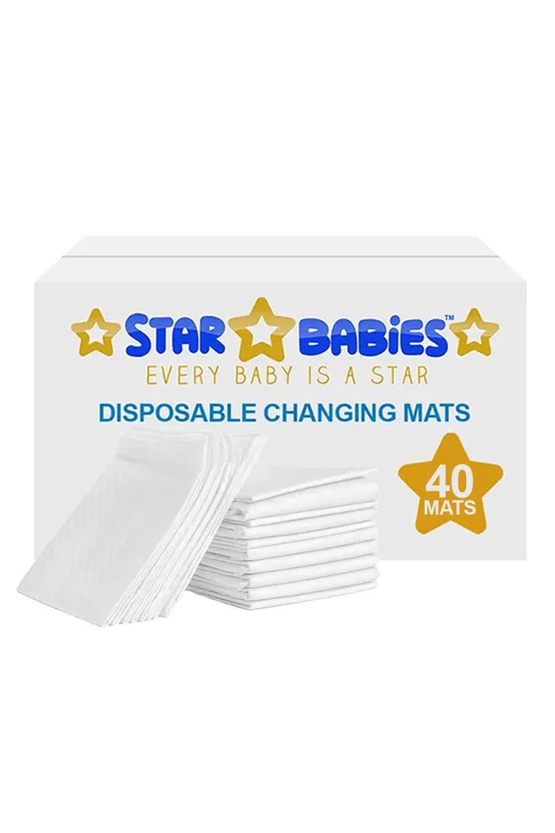 STAR BABiES Star Babies Disposable Changing mat Large (45 x 60cm) Pack of 40 - White