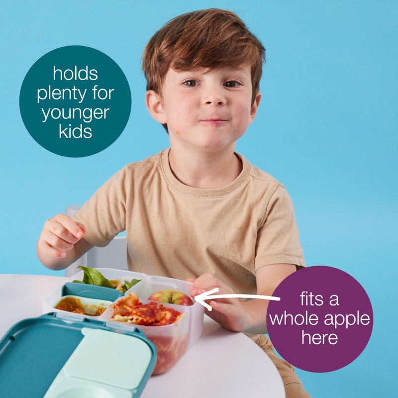 b.box Mini Lunch Box for Kids: Lightweight Bento Box, Lunch Snack Container with 2 Leak Proof Compartments. Ages 3+ School Supplies, BPA Free (Blue Slate, 4¼ cup capacity) - Image 5