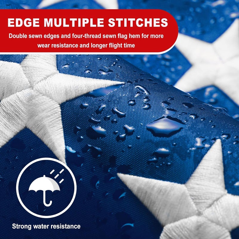 JOYAONE American Flags 5x8 Outdoor Use,Non Fading American Flags for Outside,American Flag Outdoor Heavy Duty, American Flag Longest Lasting,US Flag Embroidered Stars, Brass Grommets Sewn Stripes - Image 4