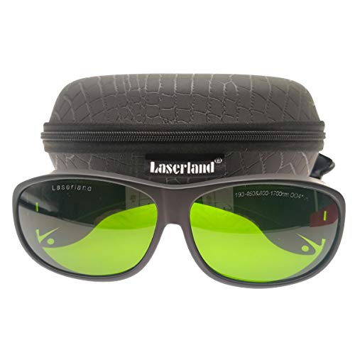 Laserlands 190-450nm&800-1700nm OD4+ Blue+IR 808nm,810nm, 904nm,980nm, 1064nm, 1510nm, 1530nm, 1610nm Nd:YAG Laser Protective Goggles Safety Glasses Protection Eyewear CE He-Cd T4-4 - Image 1