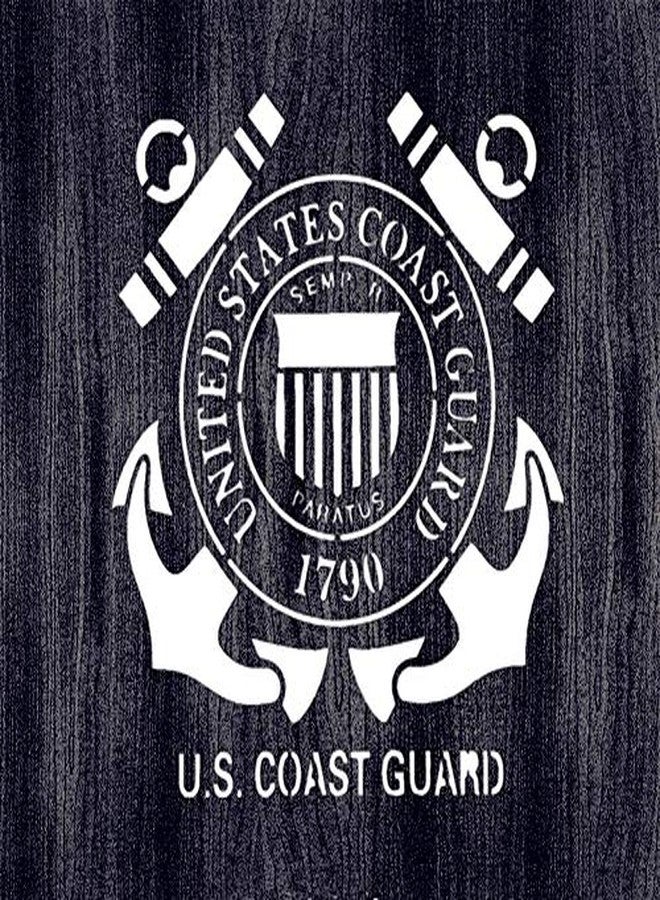 OBUY Large US Military Flag Stencil for Painting on Wood, Fabric, Walls, Airbrush + More | Reusable10-14 inch Mylar Template (USCG) - Image 3