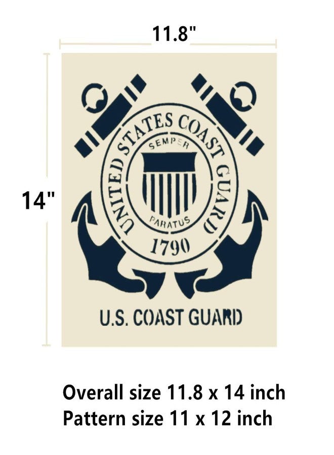 OBUY Large US Military Flag Stencil for Painting on Wood, Fabric, Walls, Airbrush + More | Reusable10-14 inch Mylar Template (USCG) - Image 2