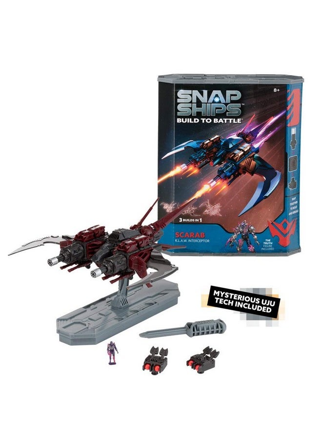 SNAP SHIPS Snap Ships Scarab K.L.A.W. Interceptor - Construction Toy for Custom Building and Battle Play - Ages 8+  - Image 2
