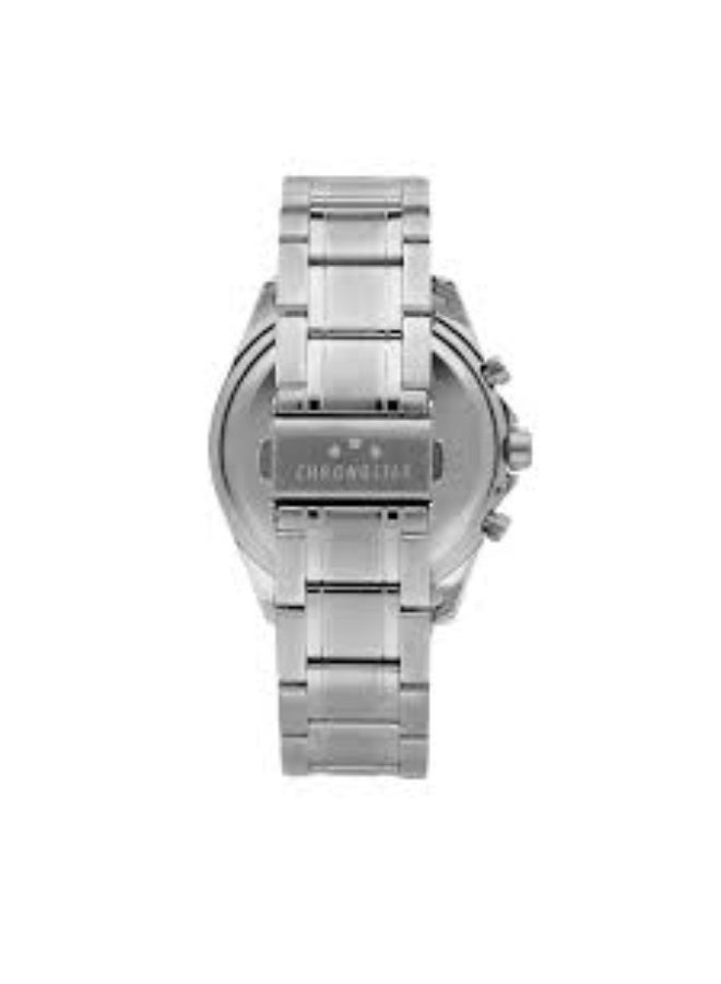Chronostar Men's Multicolour Round Chronograph Dial with Silver Stainless Steel Band Watch - 43.5mm - R3753311003 - Image 4