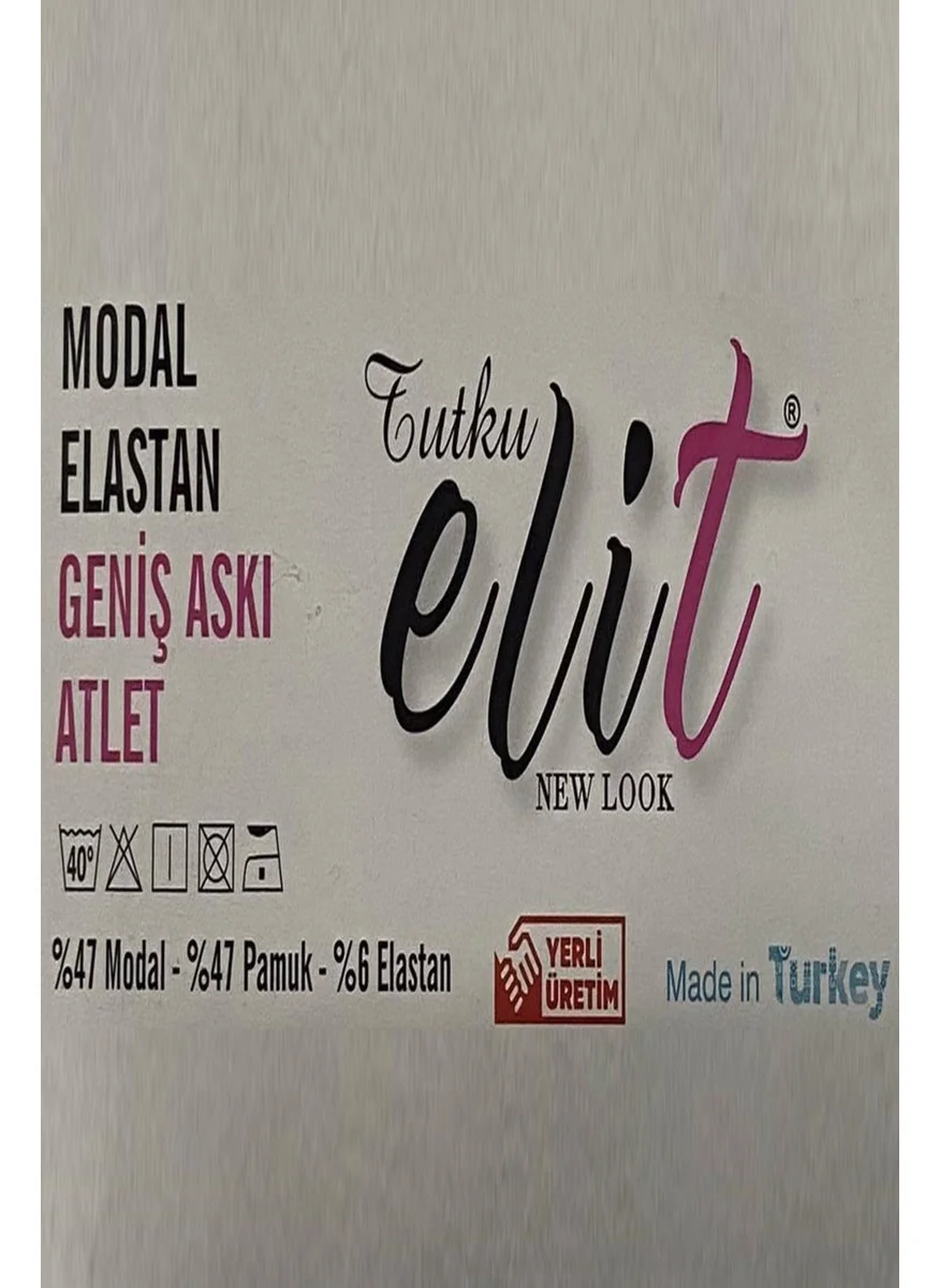 Tutku Elit Women's Modal Lycra Wide Strap Undershirt 2002 - 6 Pieces