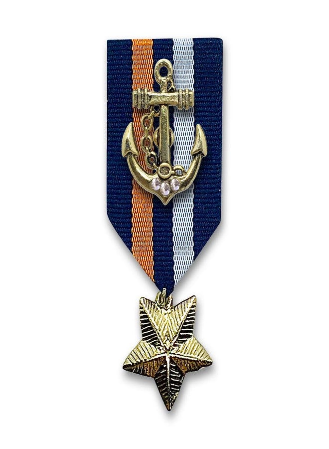 FURE Fabric & Metal Anchor Badge Brooch (Antic Golden) for Men & Women - Image 2