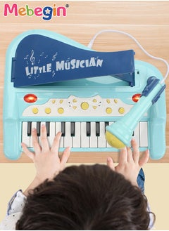 MEBEGIN Piano Keyboard Toy with Microphone, Multifunctional Electronic Piano Toy with Microphone, Preschool Learning Educational Instruments Toy, Great Toddler Musical Toy, Suitable for Kids Aged 3+ and Beginners to Practice, 29*25*29cm  - Image 2
