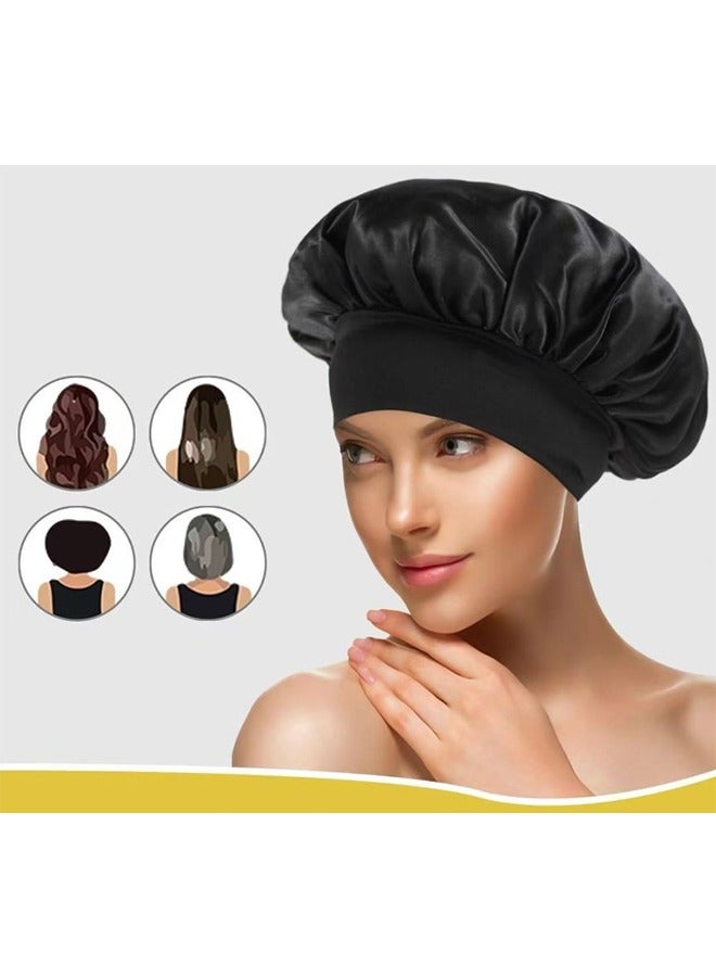 Generic 2 Piece Satin Sleep Cap Set Perfect Hair Protection And Ultimate Comfort  - Image 3