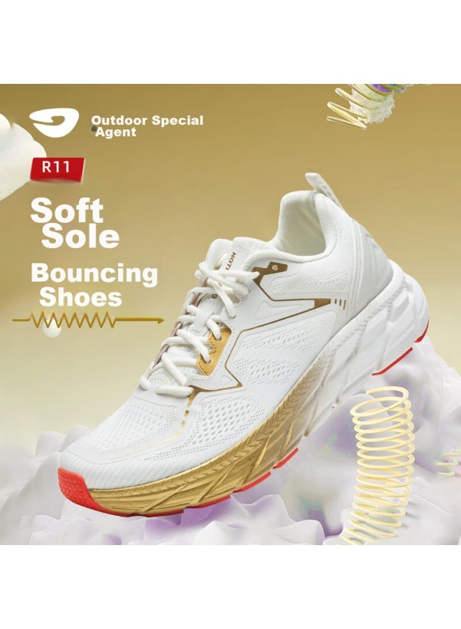 Outdoor Agent Outdoor Special Forces R11 Shock Absorbing Running Shoes Jogging Shoes Shock Absorbing Breathable Jumping Rope Jumping Exercise Shoes Men And Women Lightweight Sports Shoes Platinum 36 - Image 1