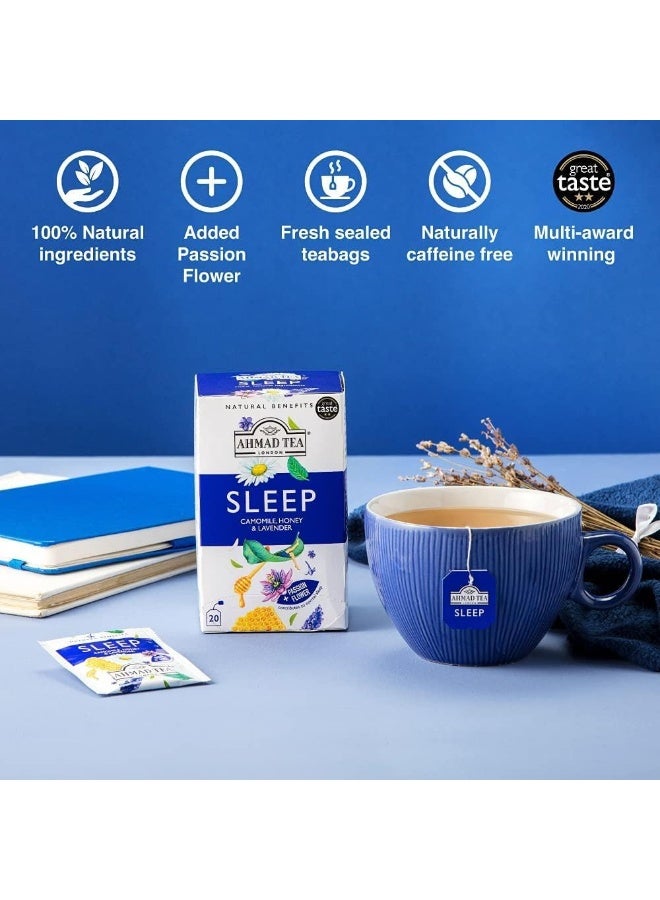 Ahmad Tea Sleep Tea Bags with Chamomile, Honey & Lavender - 20 Count - Image 3