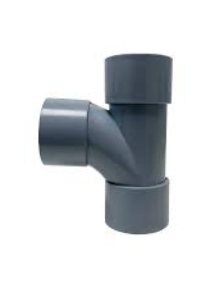 KNP Tee UPVC Pipe Fitting (6 Inch) is a crucial component used in various piping systems to facilitate the branching of a single pipe into two separate lines at a 90-degree angle. - Image 2