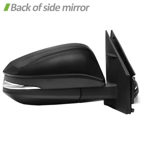 LEAVAN Right Passenger Side Mirror Fit for 2013-2015 Toyota RAV4, with Power Heated Turn Signal and Manual Folding Without Blind Spot Match Black Replace 87940-42B50 (7Pins) (Right/Passenger side) - Image 3