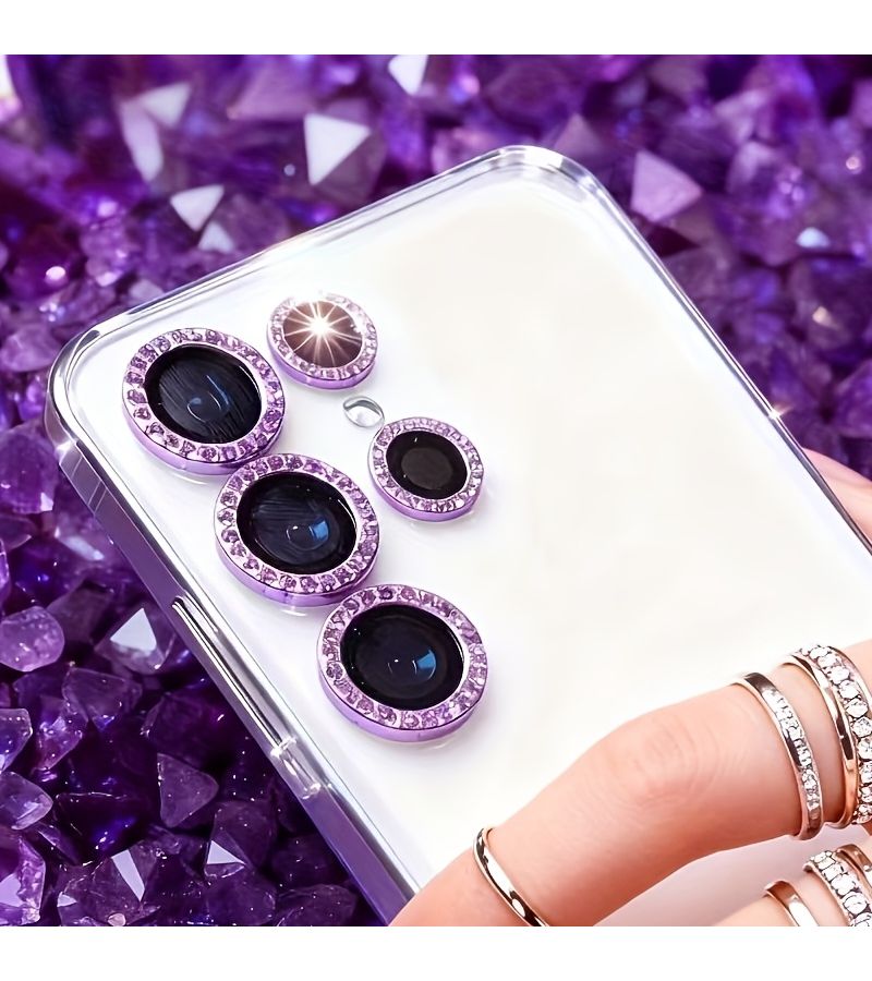 Camera Lens Protector For Galaxy A25 A05S Silver Color 9H Tempered Glass Metal Individual Ring Camera Cover Precision Fit Ultra Clarity - Image 1