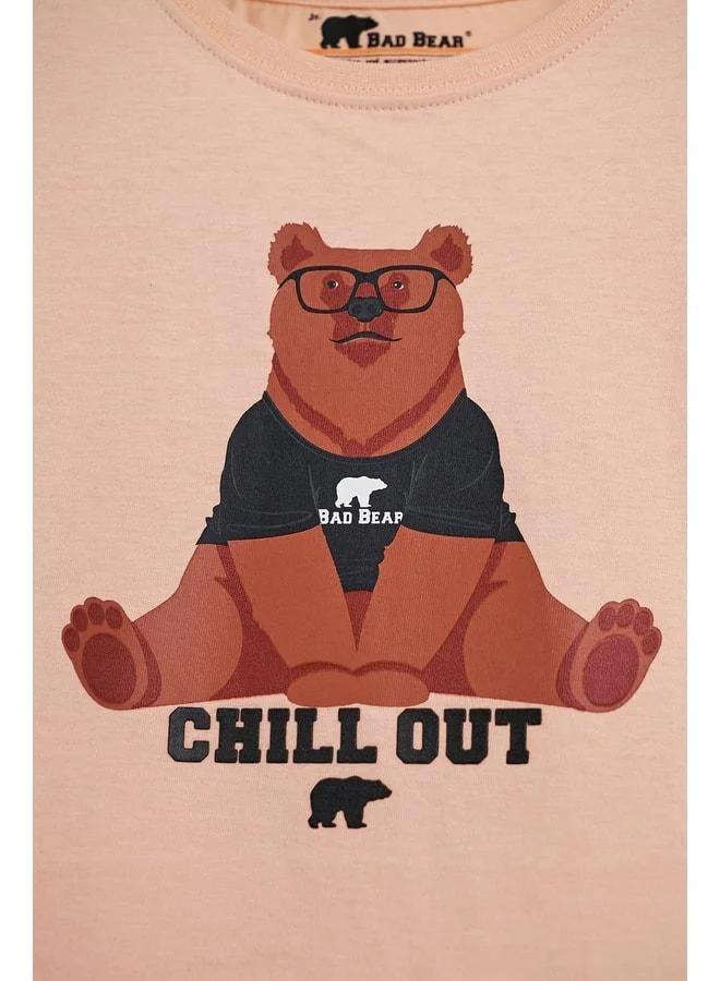 Bad Bear Caleb Pink Printed Children's T‑shirt.