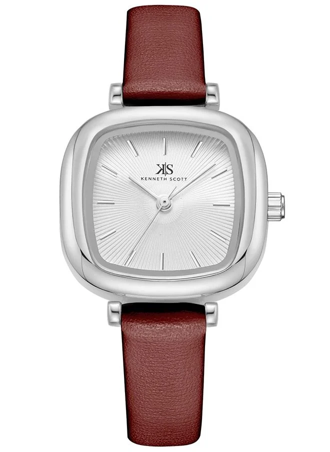 KENNETH SCOTT Kenneth Scott Women's White Dial Analog Watch - K22525-SLDW