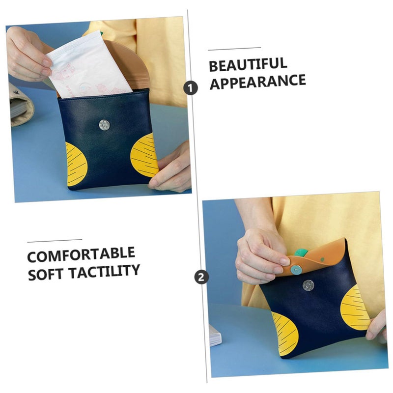 Portable Pad Bag for Period Essentials Assorted Color 14x14cm - Image 4
