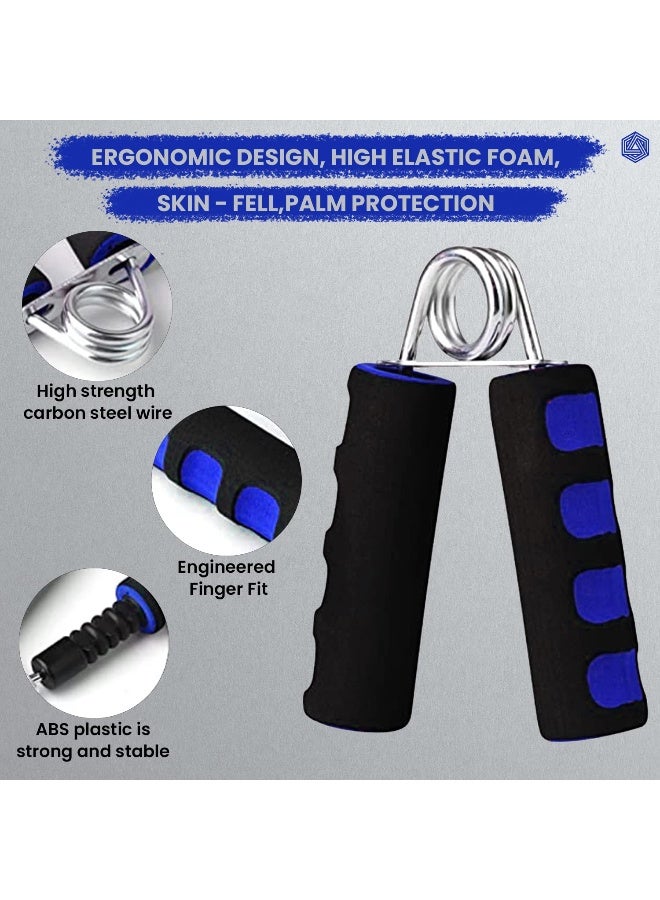 BOLDFIT Hand Grip Strengthener with Foam Handle, Hand Gripper for Men & Women for Gym Workout Hand Exercise Equipment to Use in Home for Forearm Exercise, Finger Exercise Power Gripper Blue-Black - Image 2