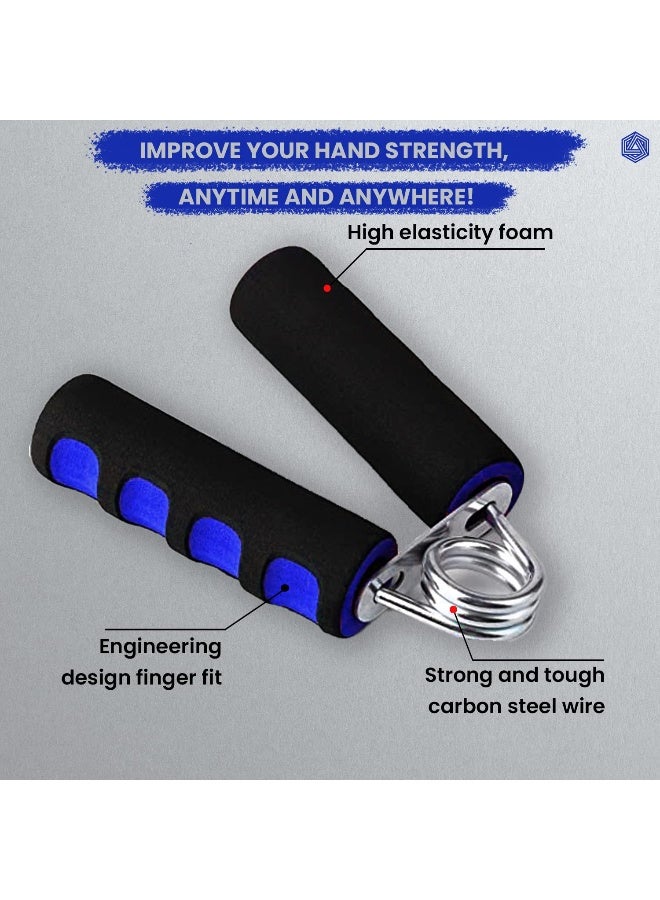 BOLDFIT Hand Grip Strengthener with Foam Handle, Hand Gripper for Men & Women for Gym Workout Hand Exercise Equipment to Use in Home for Forearm Exercise, Finger Exercise Power Gripper Blue-Black - Image 5