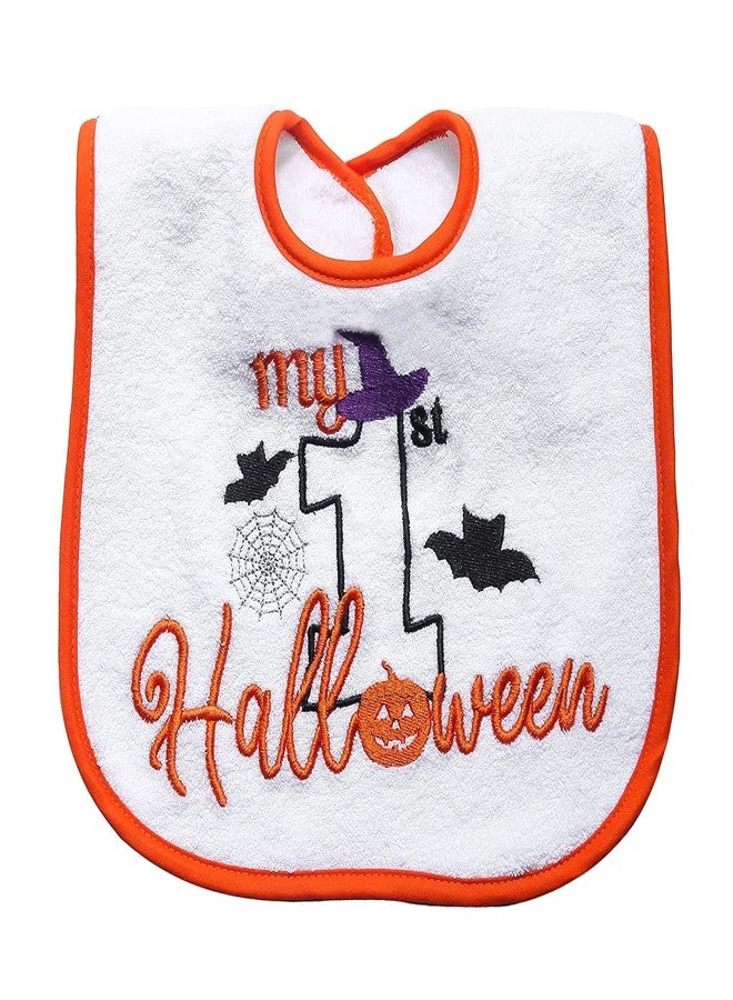 Butterthief Pure Terry Cotton Unisex Baby Bibs feeding Newborn Super Soft Apron Fiber filled Drooler Bibs Reversible (Pack of 1 pc) (Halloween) - Image 1
