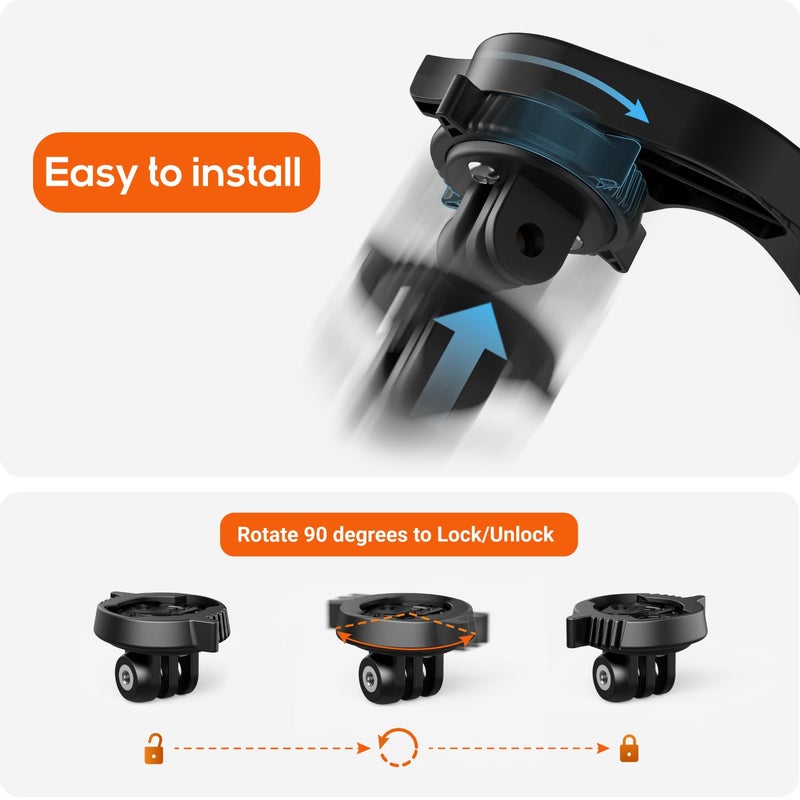 TUSITA Quarter-Turn to Friction Flange Mount Adapter - Compatible with Garmin Flush Out-Front Mount - Image 4