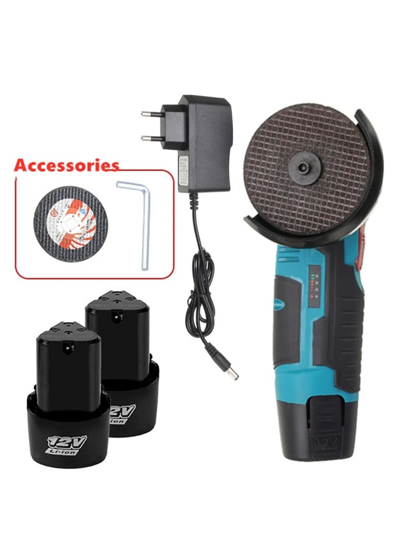 12V Cordless Angle Grinder Kit – Portable Lithium Electric Grinder with Dual Batteries, Discs & Charger  - Image 4