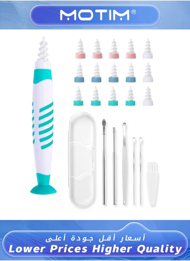 Motim 22 in 1 Ear Wax Removal Kits Ear Cleansing Tool Set Stainless Steel Ear Wax Remover with Storage Box Set for Children & Adults  - Image 1
