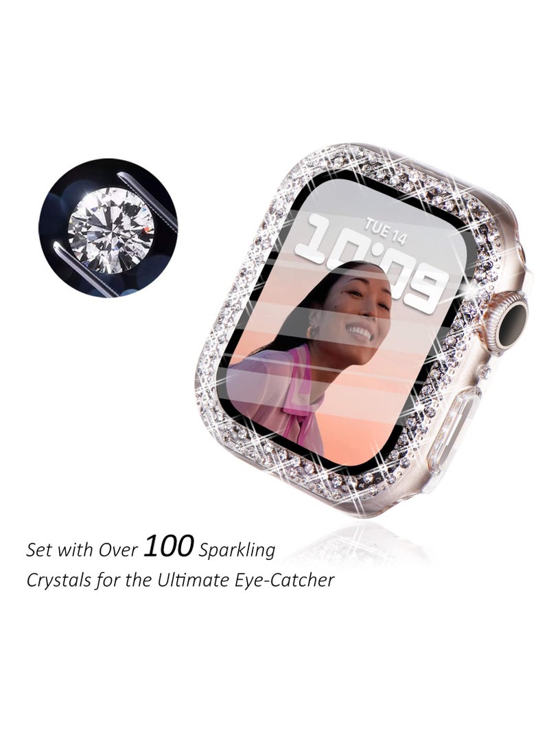 SYOSI - Watch Case Compatible with Apple Watch 7, 5 Pcs Bling Cover Diamond Bumper, 41mm Case for Apple Watch Series 7 (Rose Gold / Pink / Black / Silver / Clear) - Image 1