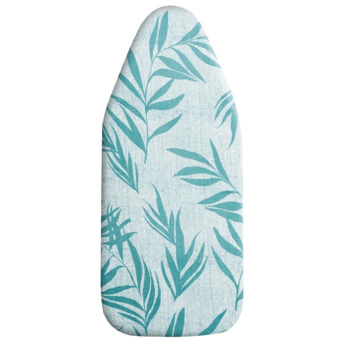 SMALL IRONING BOARD COVER SCORCH RESISTANT COTTON IRON COVER WITH PADDING HEAT REFLECTIVE HEAVY DUTY PAD GREEN LEAVES 125X32