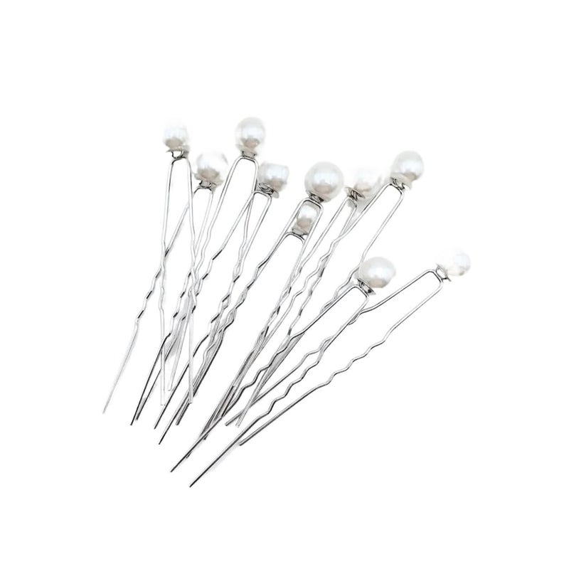 Pearl Bobby Pins 100-piece set of white pearl U-shaped hair pins, retro, elegant and premium hair accessories for women's daily use - Image 1
