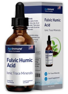 AgeImmune AgeImmune Fulvic Humic Acid Ionic Trace Minerals with Electrolytes Liquid Supplement  - Image 1