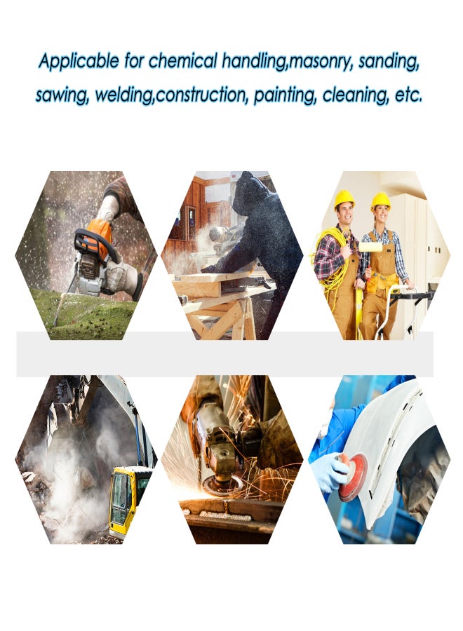 Reusable Respirator Full Facepiece 6800 Gas Mask Breathing Protection Full Face Cover Wide Field of View for Painting Organic Vapor Welding Polishing Woodworking and Other Work Protection - Image 5
