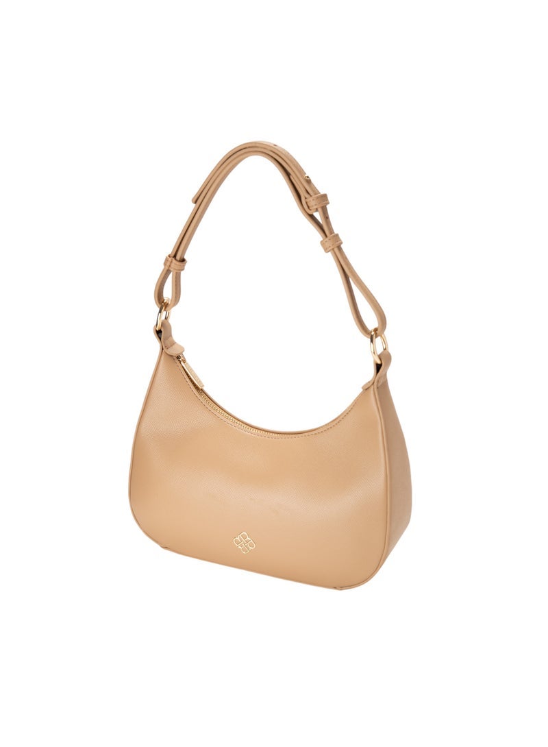 Bata Textured Hobo Bag Beige - Image 3