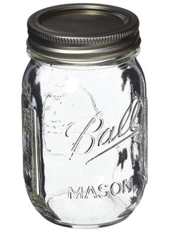 Ball Ball Glass 389579 Pint Regular Mouth Mason, 2 Count (Pack of 1), Clear  - Image 1